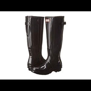 Hunter Original Back Adjustable Gloss Rain Boots